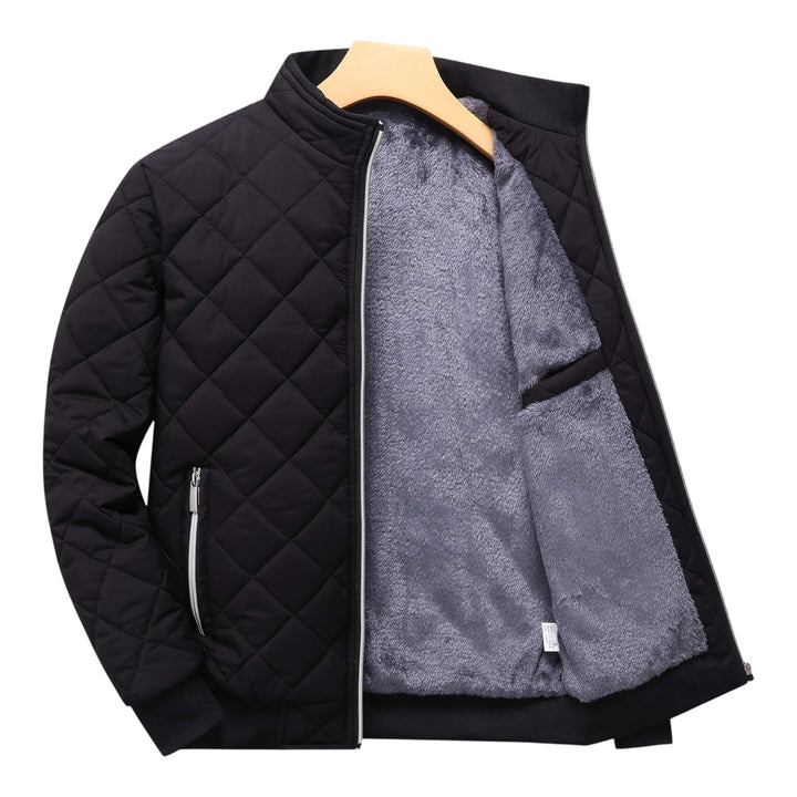Michael - Diamond Pattern Fleece Lined Jacket