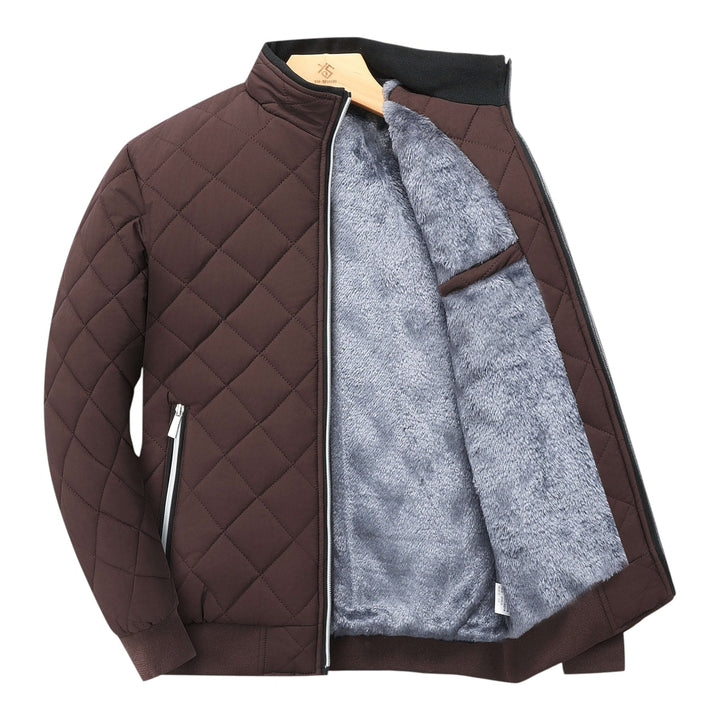 Michael - Diamond Pattern Fleece Lined Jacket