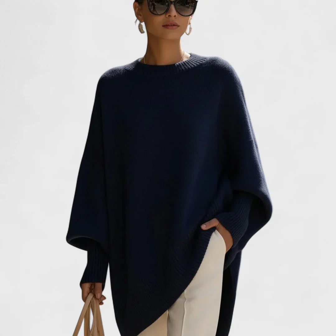 Harper – Minimalist Draped Poncho