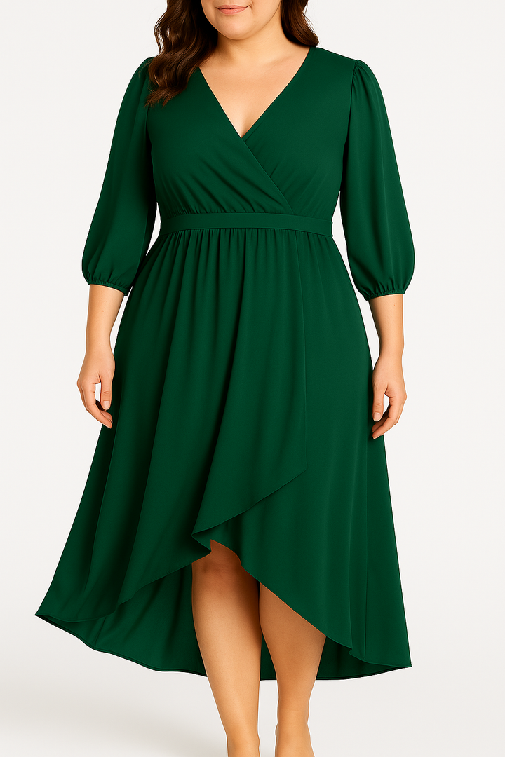 Vivienne – V-Neckline Elegant Dress