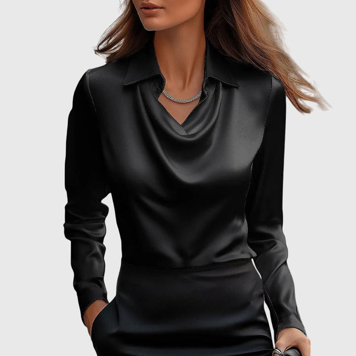 Celeste – Shine-Draped Blouse