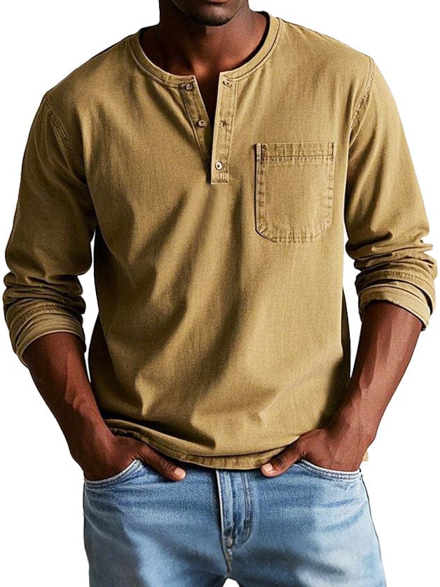 Caleb – Vintage Henley Shirt