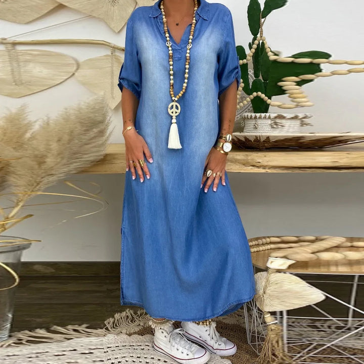 Riley – Relaxed Denim Look Maxi