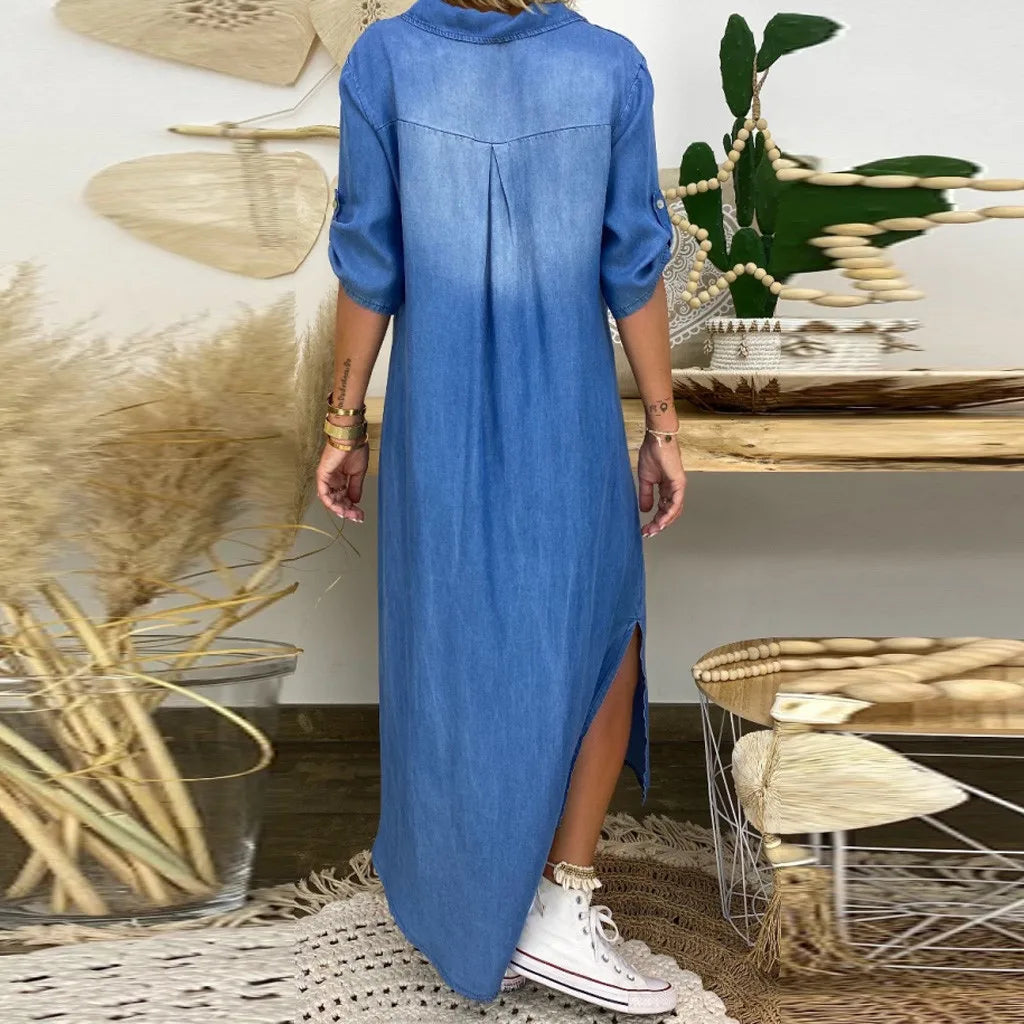Riley – Relaxed Denim Look Maxi