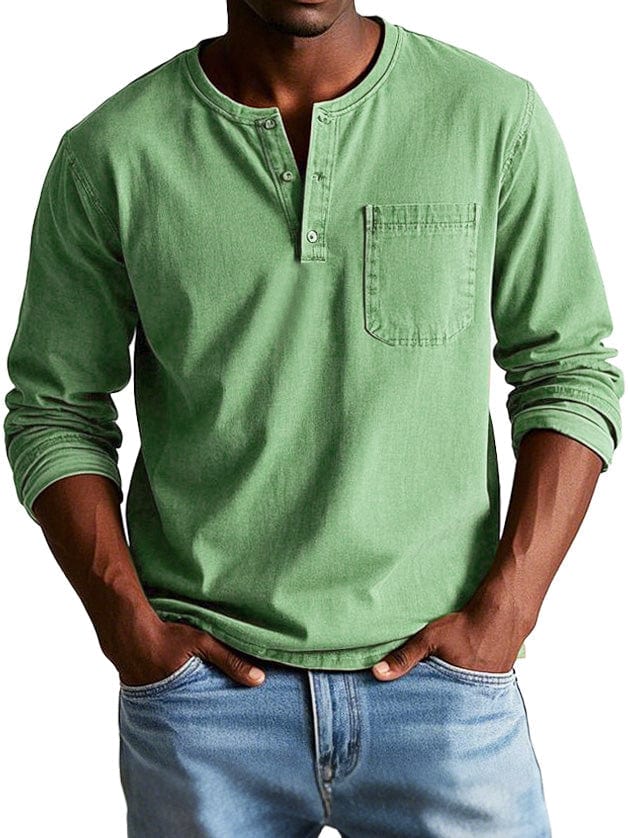 Caleb – Vintage Henley Shirt