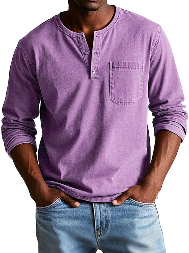 Caleb – Vintage Henley Shirt