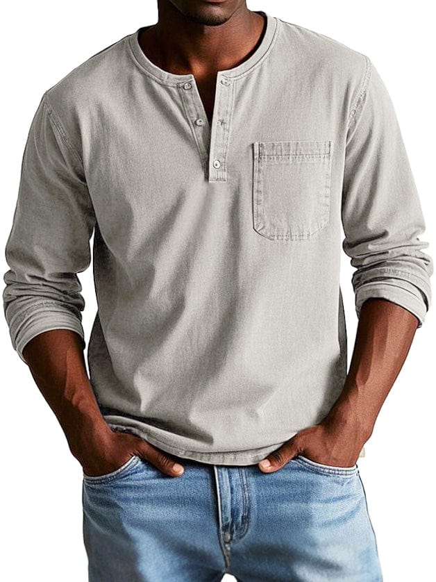 Caleb – Vintage Henley Shirt