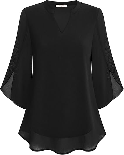 Olivia – Flowing Split-Sleeve Blouse