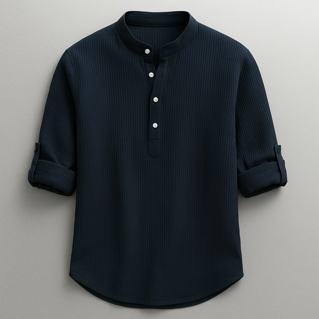 Adrian – Versatile Mandarin Collar Shirt