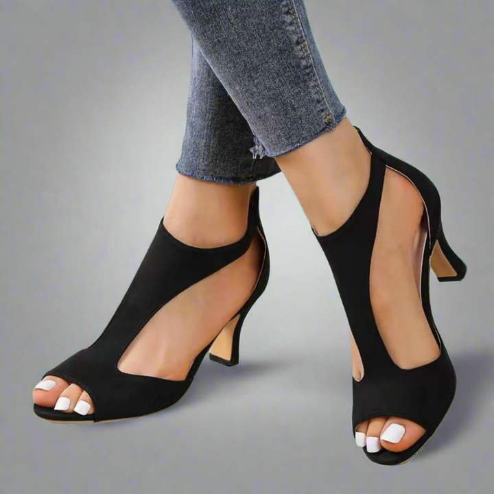 Sienna – Elegant Zip-Up Heeled Sandals