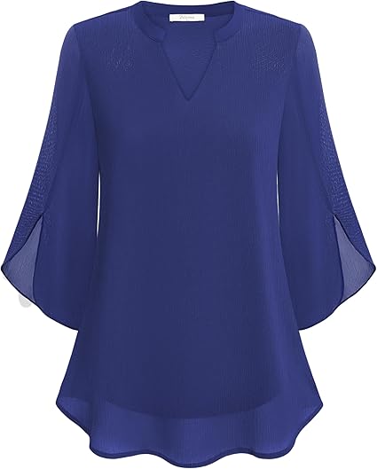 Olivia – Flowing Split-Sleeve Blouse