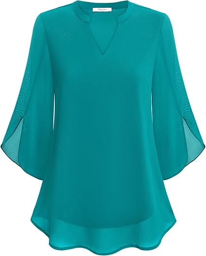 Olivia – Flowing Split-Sleeve Blouse