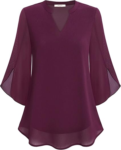 Olivia – Flowing Split-Sleeve Blouse