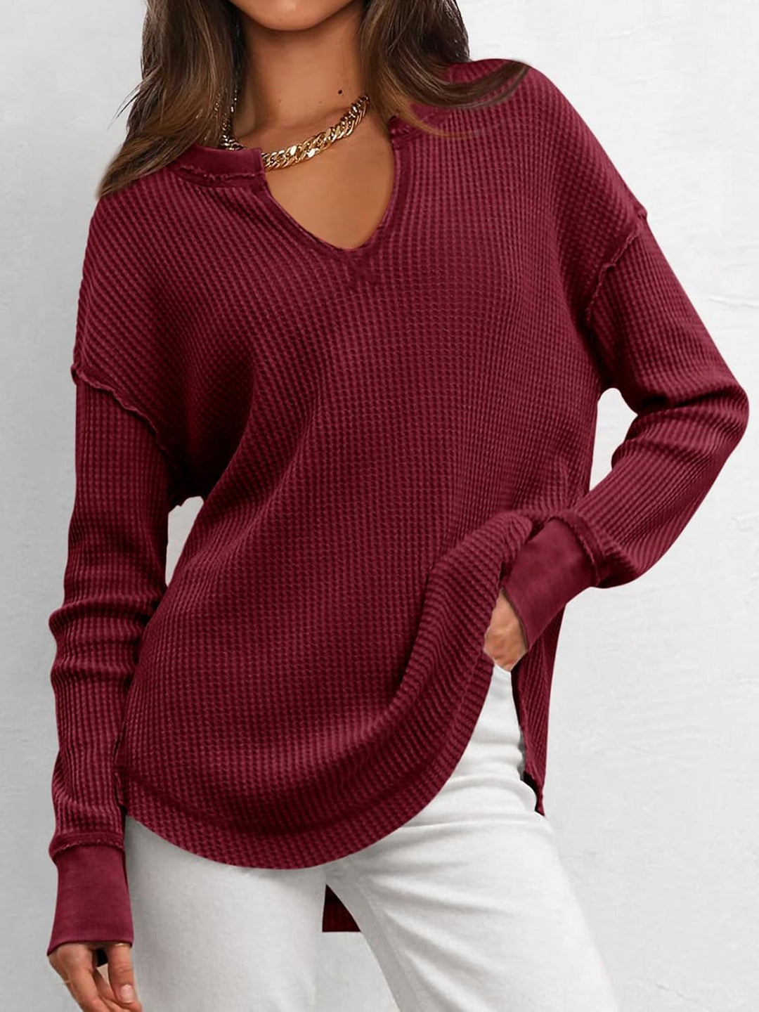 Cyrine – Textured Charm Pullover