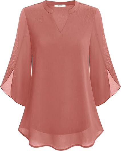 Olivia – Flowing Split-Sleeve Blouse