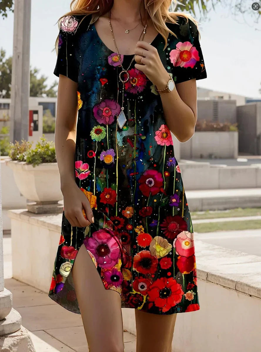 Maya – Vibrant Printed Summer Dress