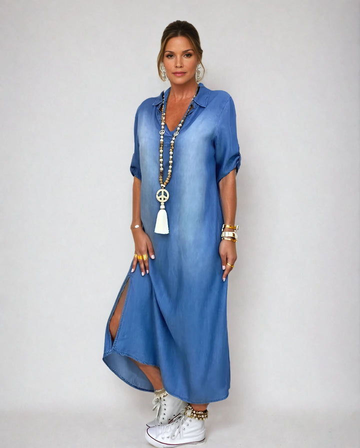 Riley – Relaxed Denim Look Maxi