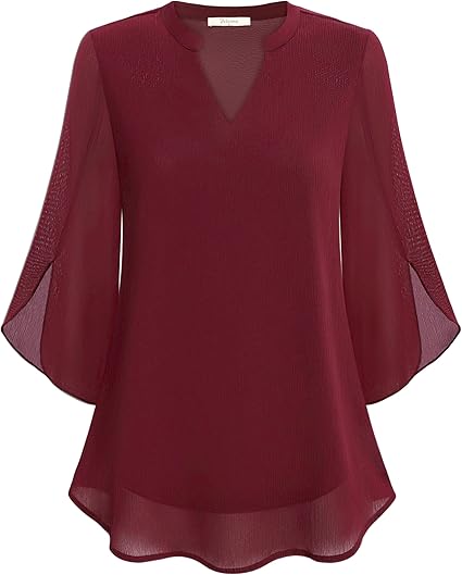 Olivia – Flowing Split-Sleeve Blouse