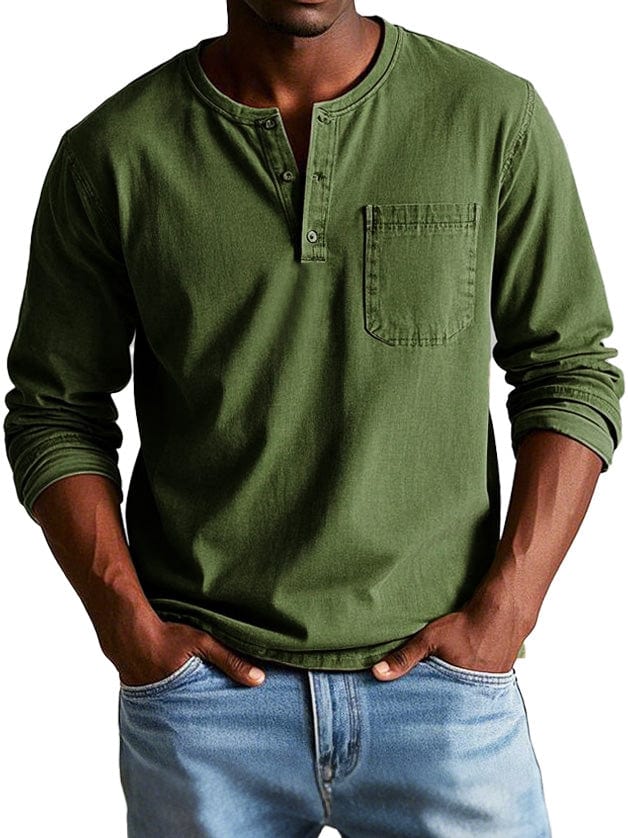Caleb – Vintage Henley Shirt
