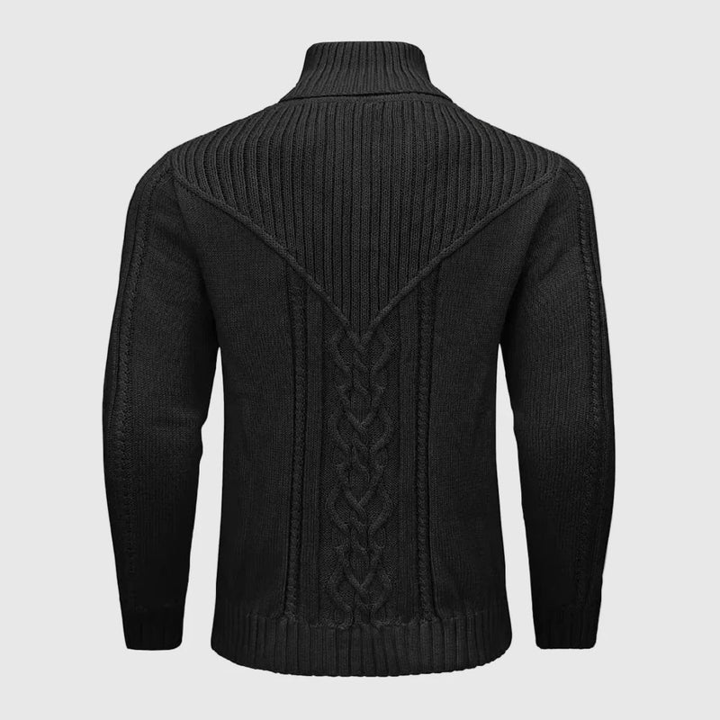 Elias — Shawl-Collar Essential Sweater