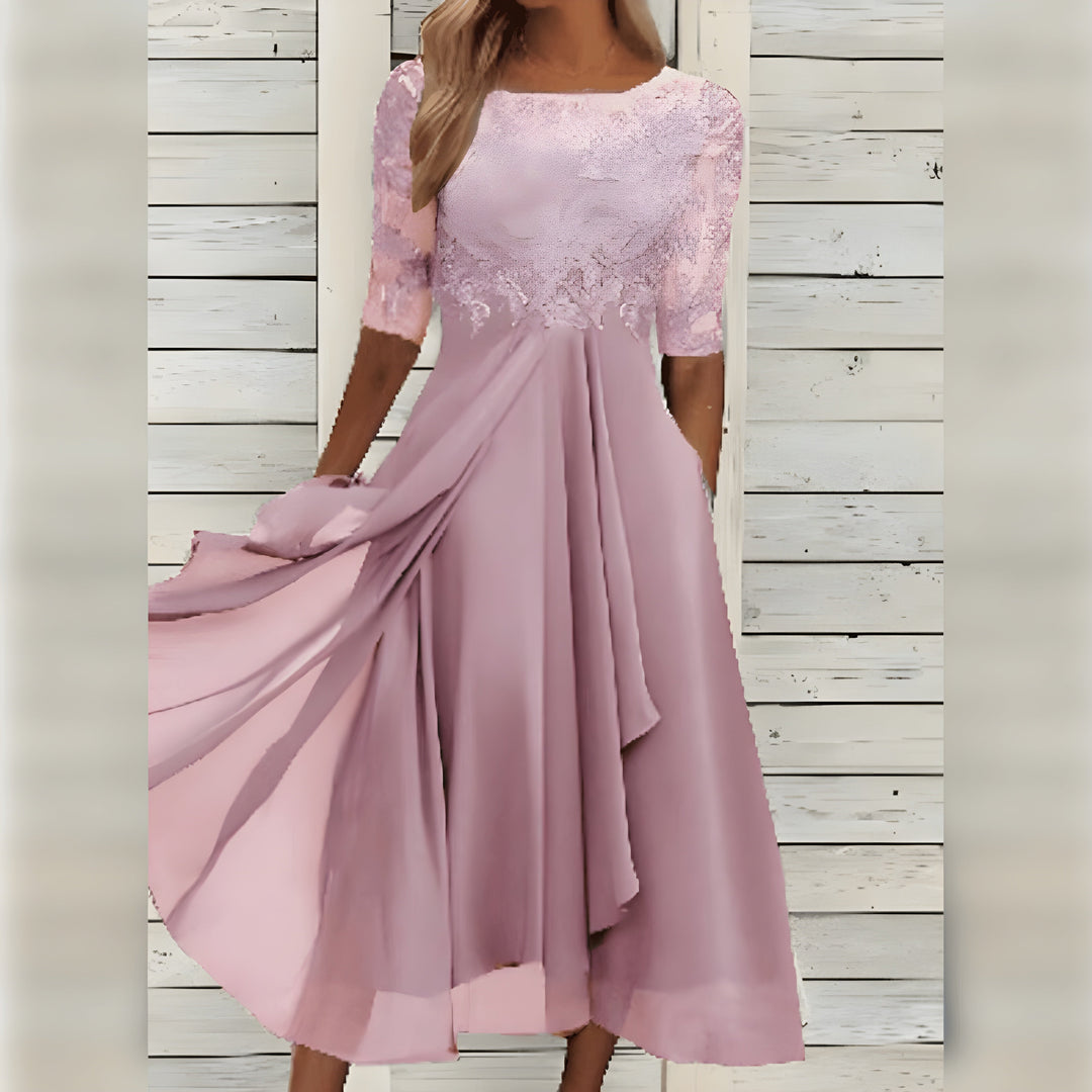 Anna – Lace Detail Elegant Dress