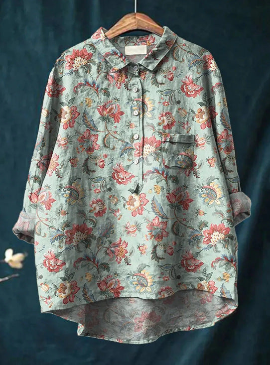 Audrey – Vintage Floral Blouse