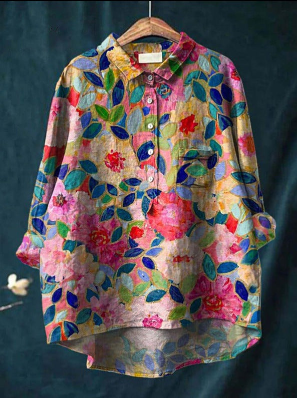 Audrey – Vintage Floral Blouse