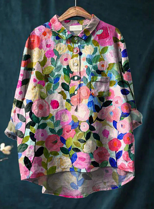Audrey – Vintage Floral Blouse
