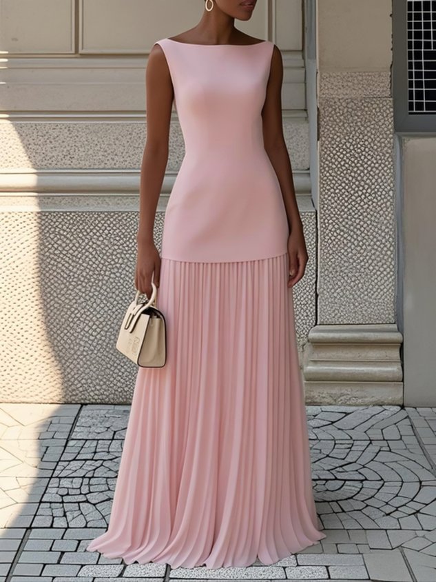 Amélie – Pleated Maxi Dress