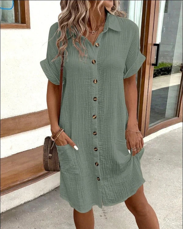 Olive – Shirt Dress with a Spring Touch