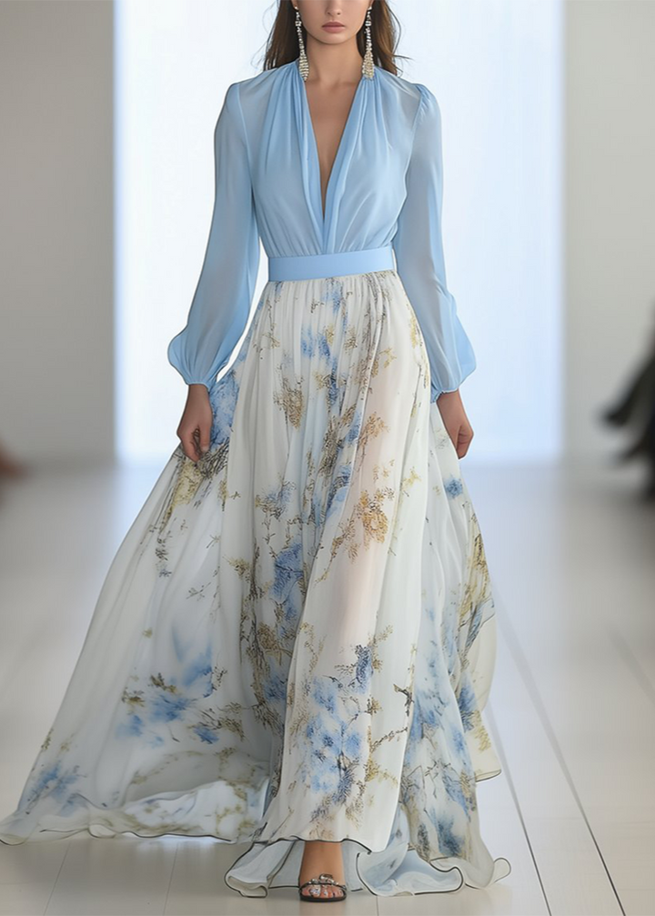 Natalie – V-Neck Floral Day Dress