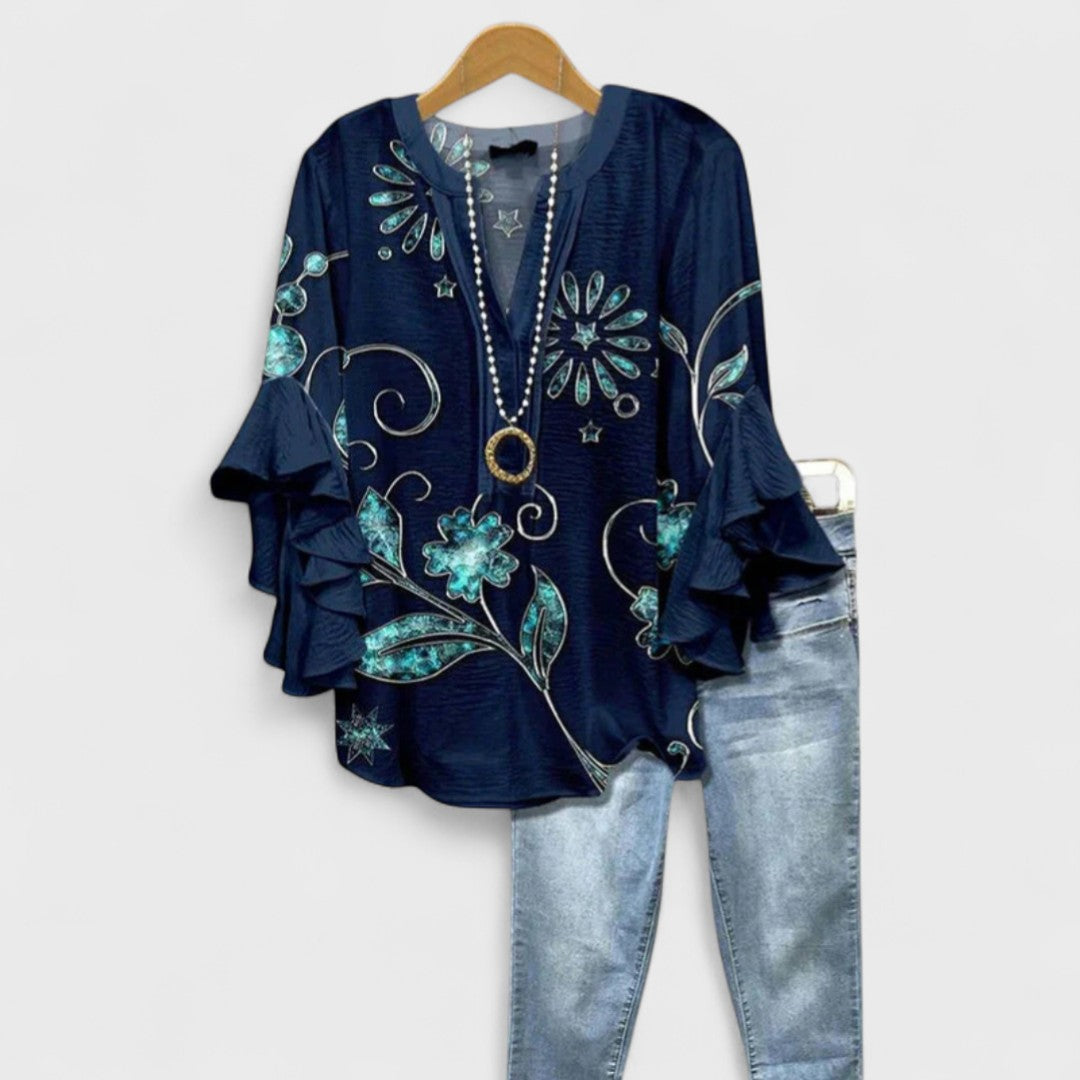 Claire – Bloom Print Blouse
