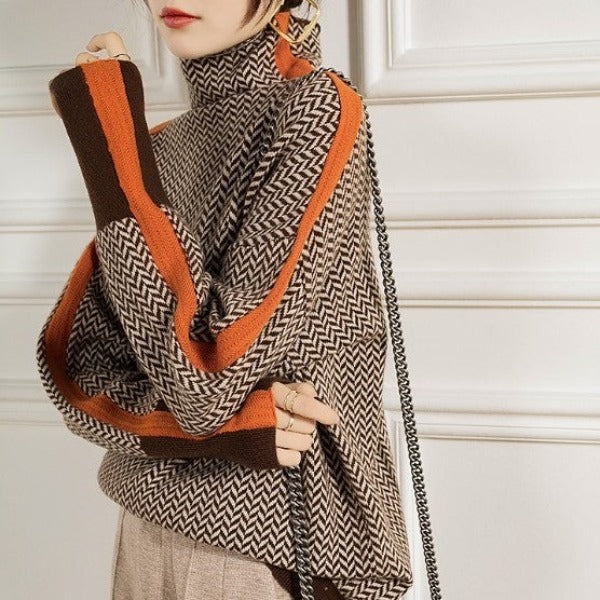 Clara – Striped Turtleneck Sweater