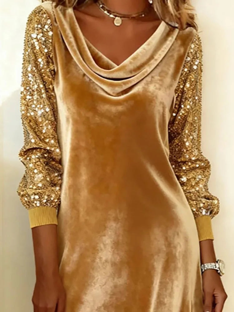 Claire – Festive Velvet Evening Dress