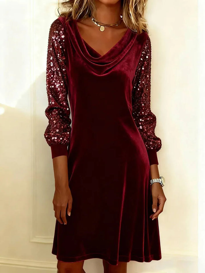 Claire – Festive Velvet Evening Dress