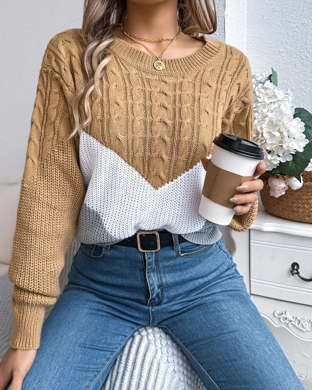 Chloe - The Chevron Knit Sweater
