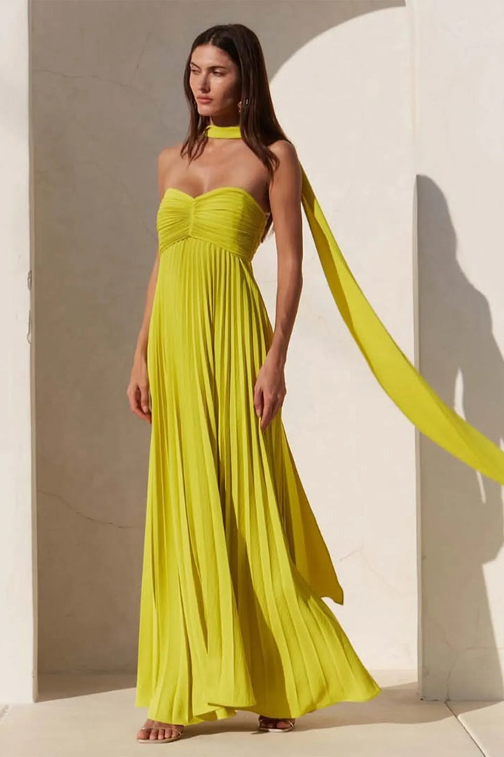 Vanessa – Strapless Pleated Evening Dress