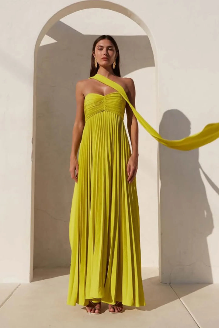 Vanessa – Strapless Pleated Evening Dress