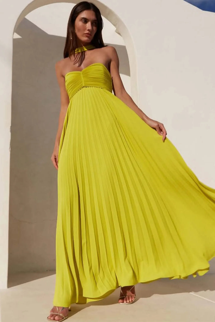 Vanessa – Strapless Pleated Evening Dress