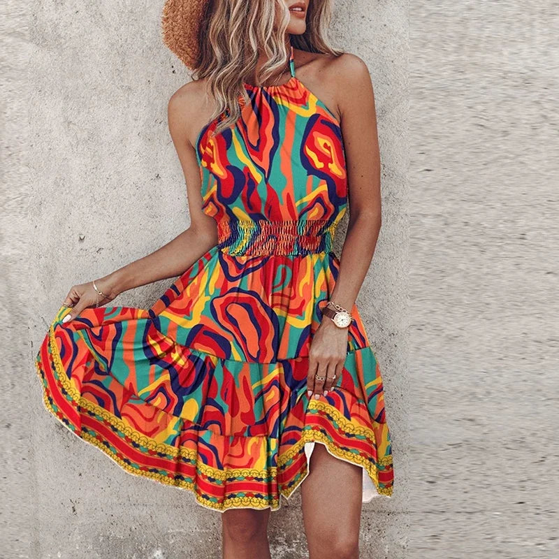 Ava – Playful Printed Mini Dress