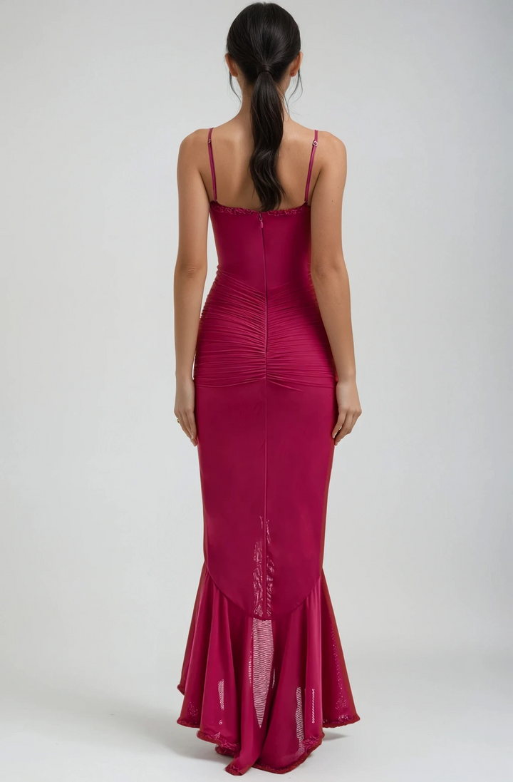 Lila – Cascading Detail Evening Dress