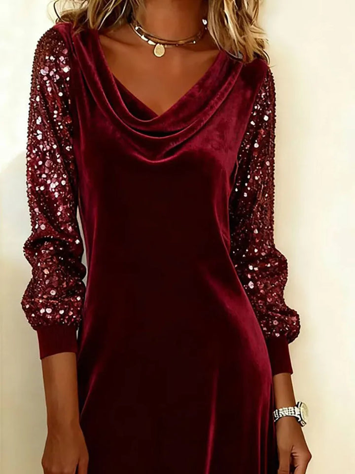 Claire – Festive Velvet Evening Dress