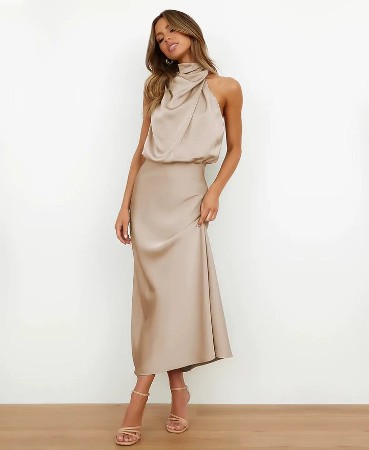 Nadine – Halter Neck Midi Dress
