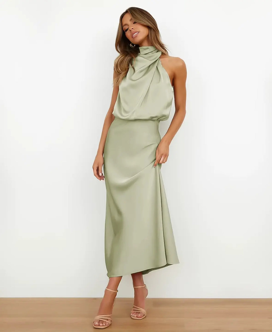 Nadine – Halter Neck Midi Dress
