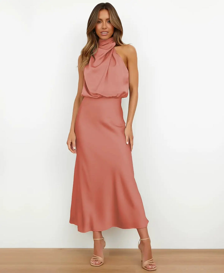 Nadine – Halter Neck Midi Dress