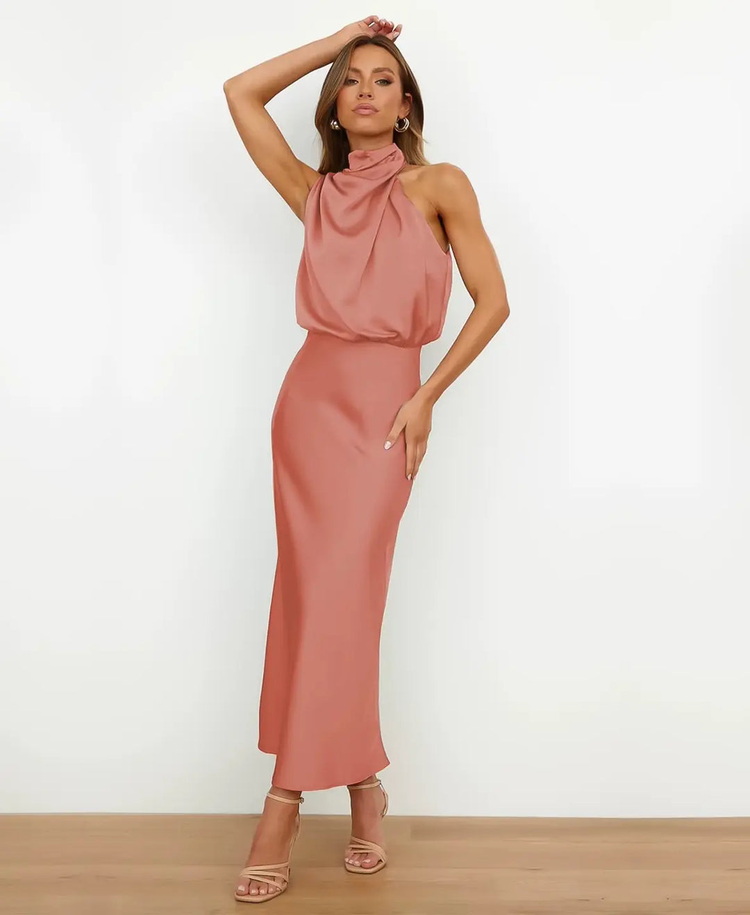 Nadine – Halter Neck Midi Dress