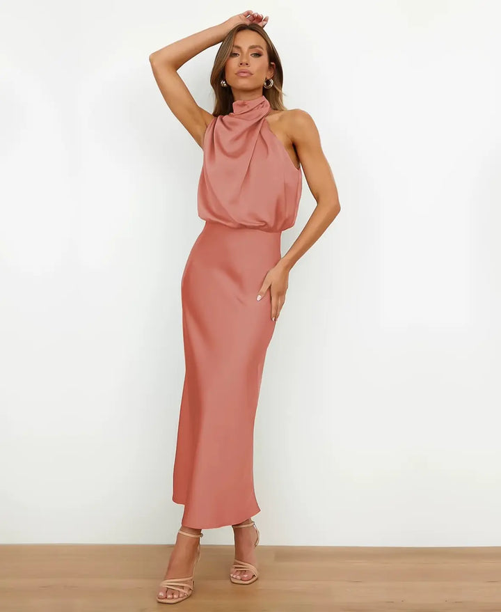 Nadine – Halter Neck Midi Dress