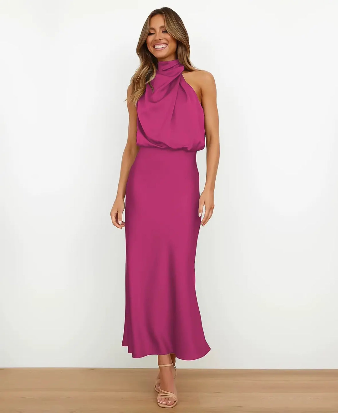 Nadine – Halter Neck Midi Dress