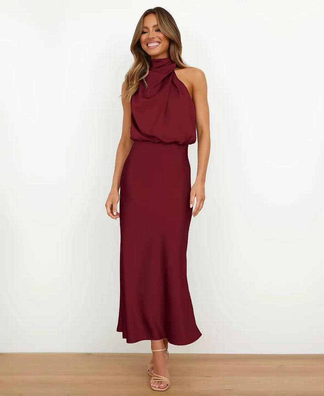 Nadine – Halter Neck Midi Dress