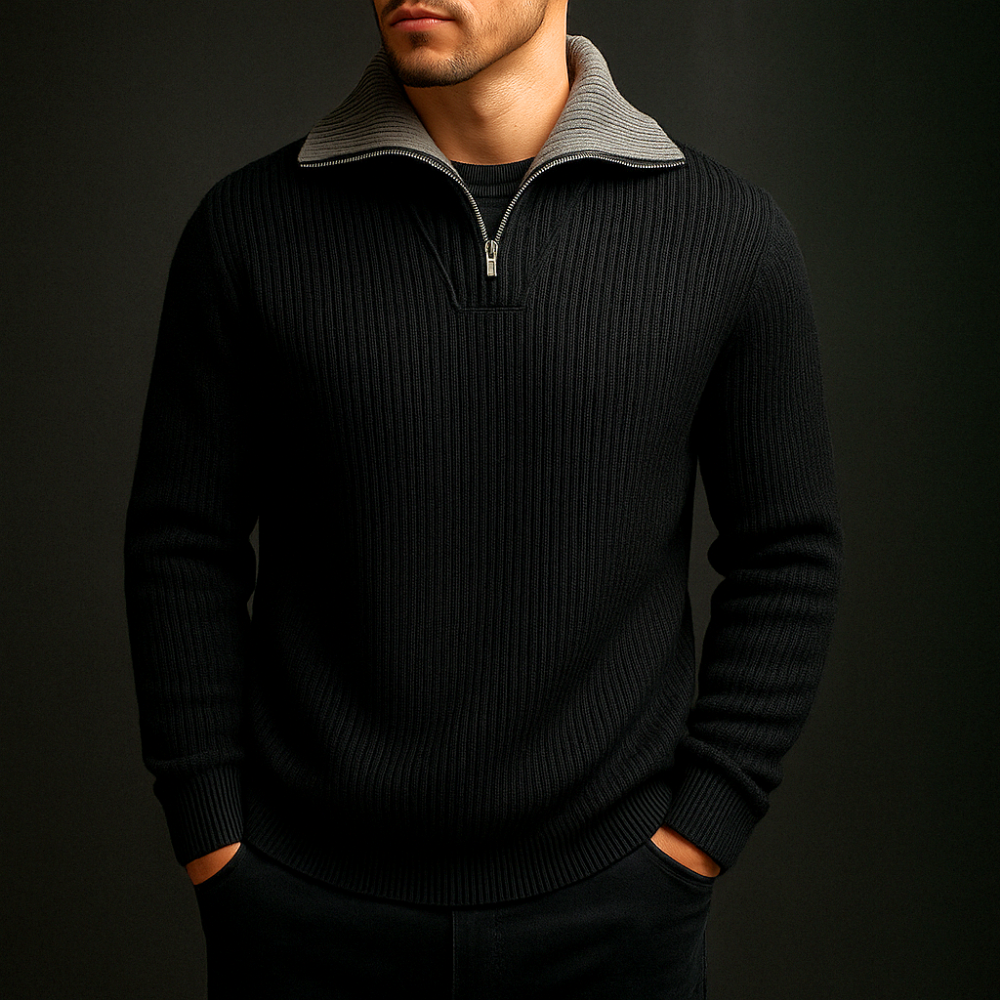 Caleb – Refined Half-Zip Sweater